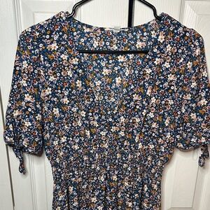 Floral Blue Dress (Socialite brand) size M